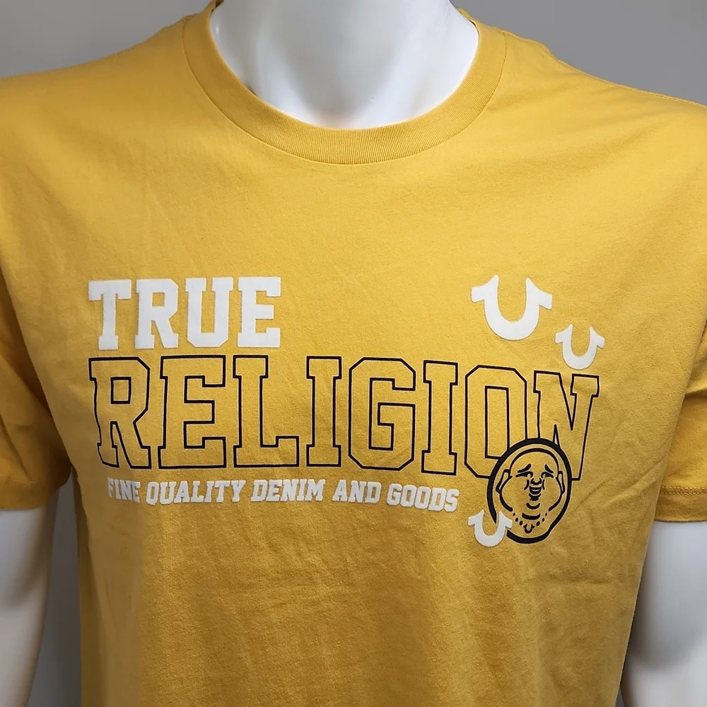 TRUE RELIGION YELLOW/MUSTARD COLOR TEE SHIRT